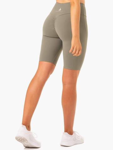 Ryderwear Women Shorts Staples Scrunch Bum Bike Women's Shorts Khaki | CA2000QZ