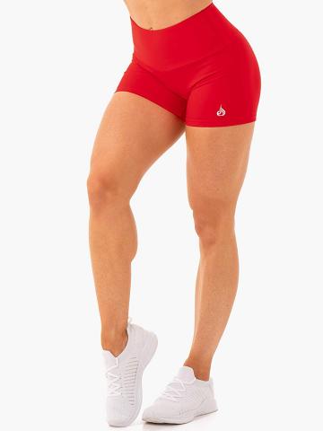 Ryderwear Women Shorts Staples Scrunch Bum Booty Women's Shorts Red | CA2139PQ