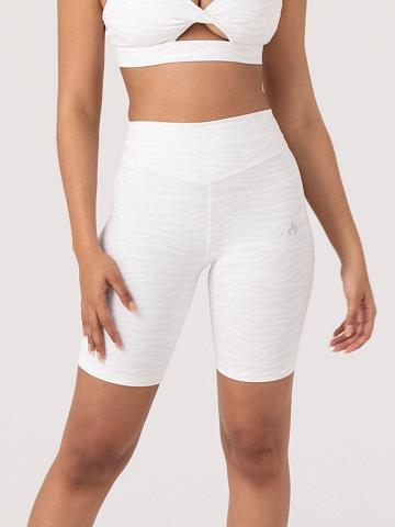 Ryderwear Women Shorts Transform Mid Length Women's Shorts White Zebra | CA2089SO