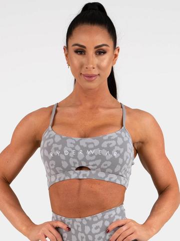 Ryderwear Women Sports Bra Animal Women's Sports Bra Leopard Grey | CA1591IS