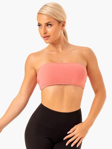 Ryderwear Women Sports Bra Bandeau Women's Sports Bra Pink | CA1801PQ