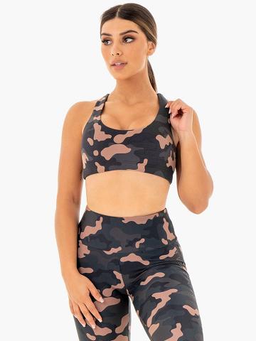 Ryderwear Women Sports Bra Camo Women's Sports Bra Rose Camo | CA1605CE