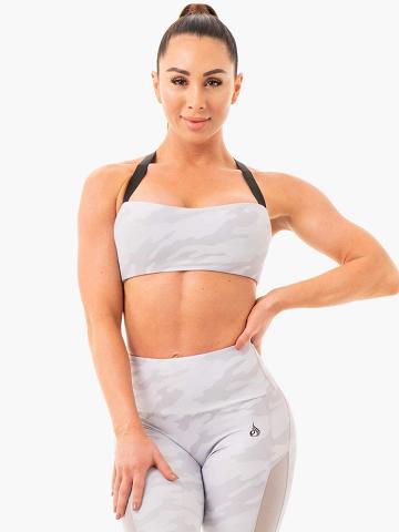 Ryderwear Women Sports Bra Camo Women's Sports Bra Grey Camo | CA1725SO