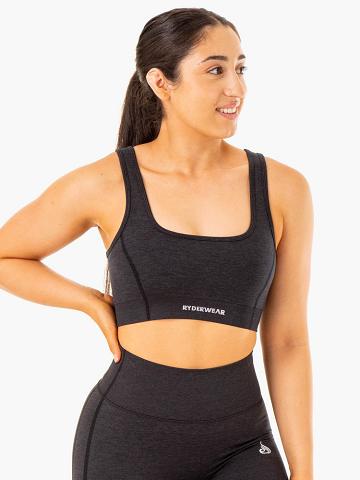 Ryderwear Women Sports Bra Enhance Seamless Women's Sports Bra Black | CA1754GL