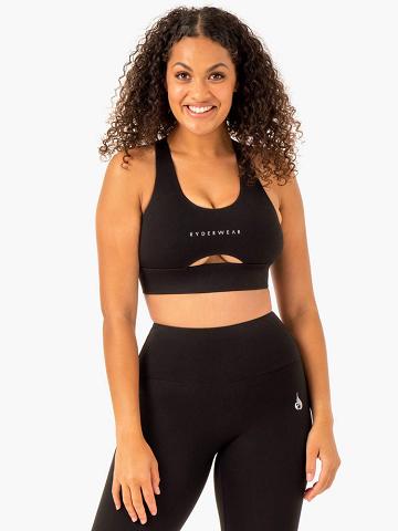 Ryderwear Women Sports Bra Focus Contour Women's Sports Bra Black | CA1715WY