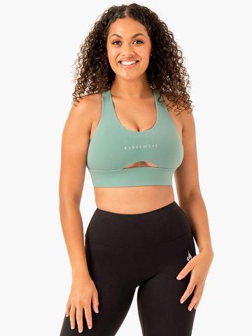 Ryderwear Women Sports Bra Focus Contour Women's Sports Bra Sage | CA1872EX