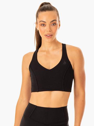 Ryderwear Women Sports Bra Form Women's Sports Bra Black | CA1834JJ