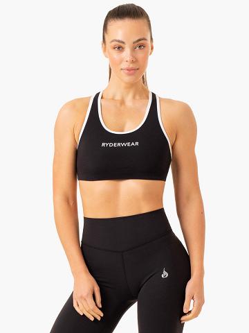 Ryderwear Women Sports Bra Frequency High Impact Women's Sports Bra Black | CA1876UT