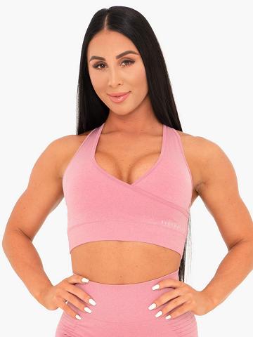 Ryderwear Women Sports Bra Geo Seamless Women's Sports Bra Pink | CA1733ZG