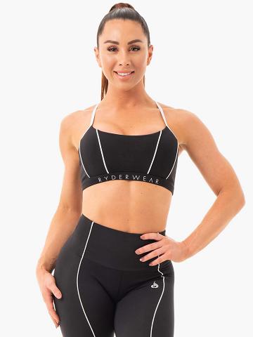 Ryderwear Women Sports Bra Glow Women's Sports Bra Black | CA1693YU