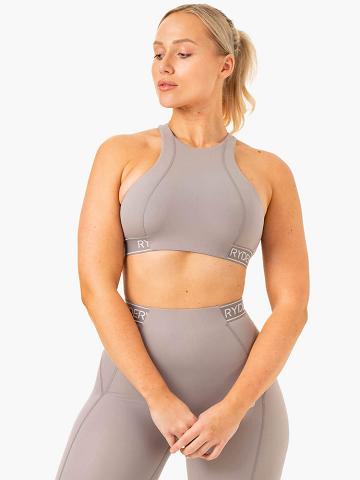 Ryderwear Women Sports Bra Level Up High Impact Women's Sports Bra Steel Grey | CA1881SO