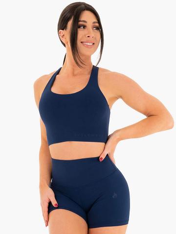 Ryderwear Women Sports Bra NKD Women's Sports Bra Navy | CA1590UT