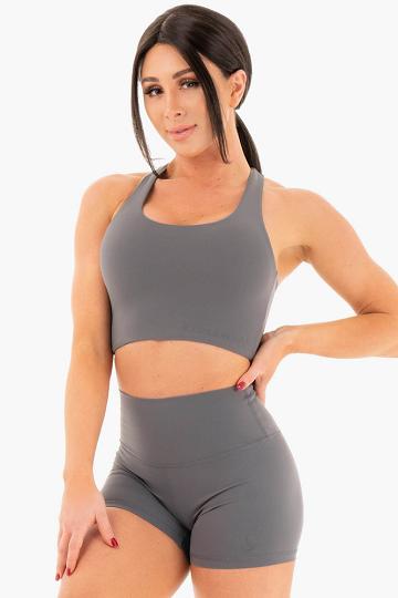 Ryderwear Women Sports Bra NKD Women's Sports Bra Charcoal | CA1599HK