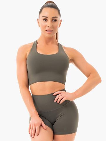 Ryderwear Women Sports Bra NKD Women's Sports Bra Khaki | CA1617IS