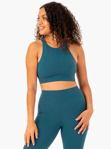 Ryderwear Women Sports Bra Reset High Impact Women's Sports Bra Teal | CA1854AP