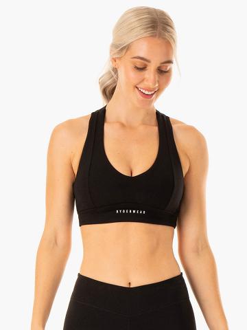 Ryderwear Women Sports Bra Revival Women's Sports Bra Black | CA1783KI