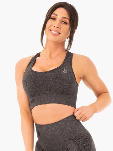 Ryderwear Women Sports Bra Seamless Staples Women's Sports Bra Charcoal Marl | CA1586EX