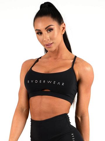 Ryderwear Women Sports Bra Staples Women's Sports Bra Black | CA1588TV