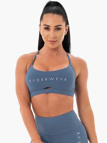 Ryderwear Women Sports Bra Staples Women's Sports Bra Steel Blue | CA1603ZG