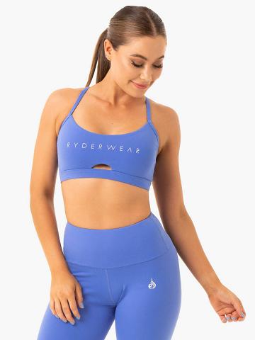 Ryderwear Women Sports Bra Staples Women's Sports Bra Iris Blue | CA1695IS