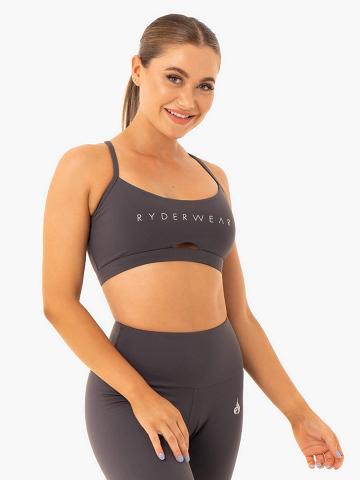 Ryderwear Women Sports Bra Staples Women's Sports Bra Charcoal | CA1712NB