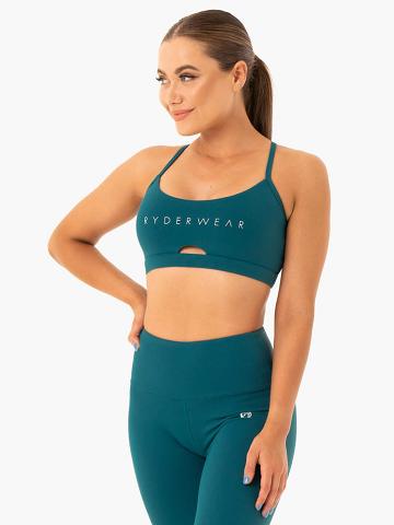 Ryderwear Women Sports Bra Staples Women's Sports Bra Emerald | CA1720UT