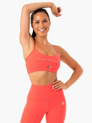 Ryderwear Women Sports Bra Staples Women's Sports Bra Coral | CA1782JJ