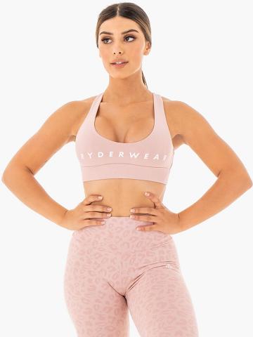 Ryderwear Women Sports Bra Wild Cross Over Women's Sports Bra Blush | CA1774OR