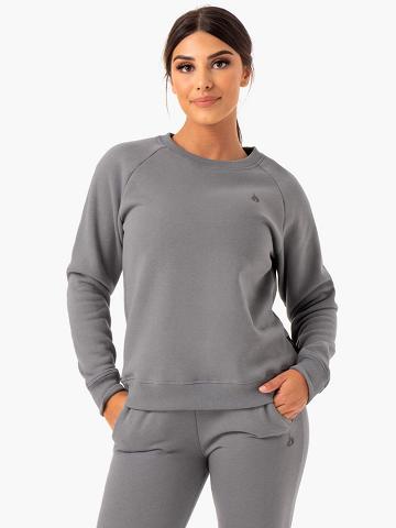 Ryderwear Women Sweaters Adapt Boyfriend Women's Sweaters Grey | CA1522JJ