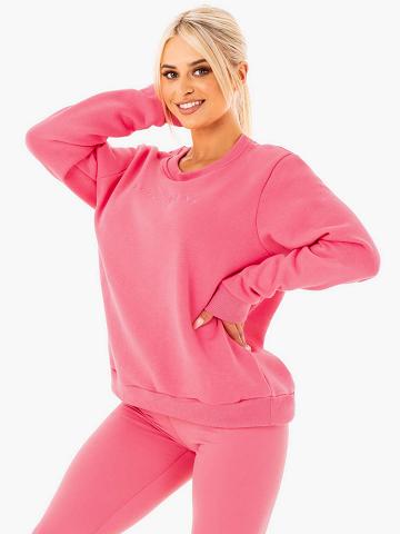 Ryderwear Women Sweaters Motion Oversized Women's Sweaters Pink Lemonade | CA1542AP