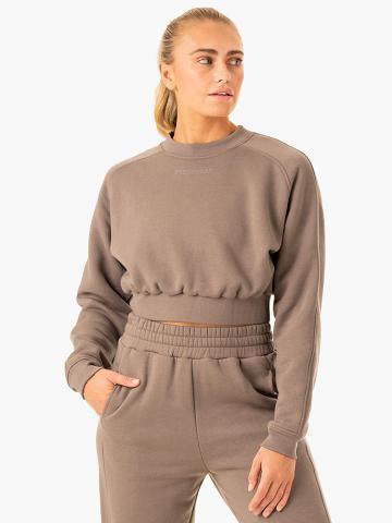 Ryderwear Women Sweaters Sideline Women's Sweaters Taupe | CA1509RW