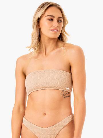 Ryderwear Women Swimwear Paradise Bandeau Bikini Top Women's Swimwear Sand | CA1495HK