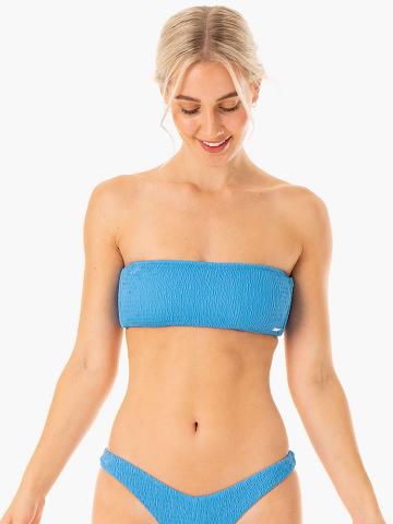 Ryderwear Women Swimwear Paradise Bandeau Bikini Top Women's Swimwear Blue | CA1497KI