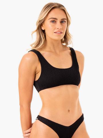 Ryderwear Women Swimwear Paradise Scoop Bikini Top Women's Swimwear Black | CA1484TV