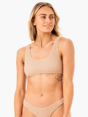 Ryderwear Women Swimwear Paradise Scoop Bikini Top Women's Swimwear Sand | CA1486UT