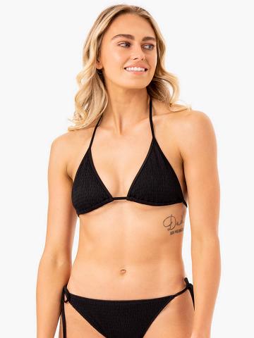 Ryderwear Women Swimwear Paradise Triangle Bikini Top Women's Swimwear Black | CA1473ZG