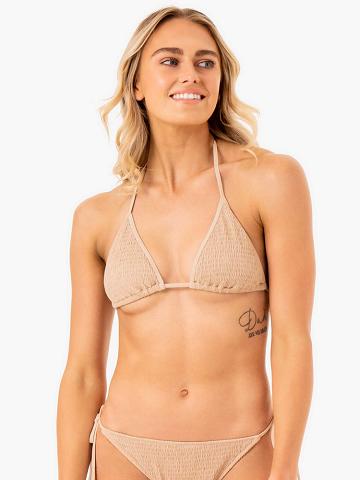 Ryderwear Women Swimwear Paradise Triangle Bikini Top Women's Swimwear Sand | CA1474XF