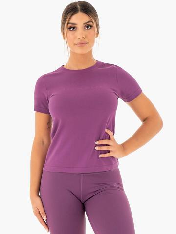 Ryderwear Women T Shirts Motion Women's T Shirts Purple | CA1466DN