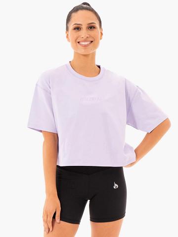 Ryderwear Women T Shirts Studio Women's T Shirts Purple | CA1451BC