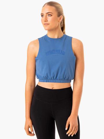 Ryderwear Women Tanks Boxer Muscle Women's Tanks Blue | CA1268VD