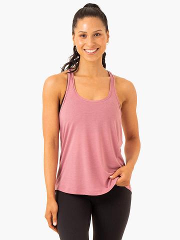 Ryderwear Women Tanks Elevate Singlet Women's Tanks Pink | CA1332OR