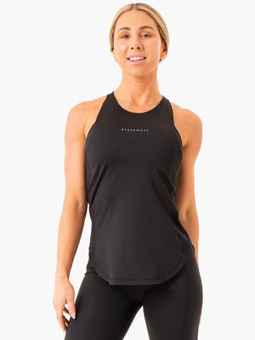 Ryderwear Women Tanks Elite Mesh Training Women's Tanks Black | CA1243BC