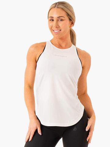 Ryderwear Women Tanks Elite Mesh Training Women's Tanks White | CA1270NB