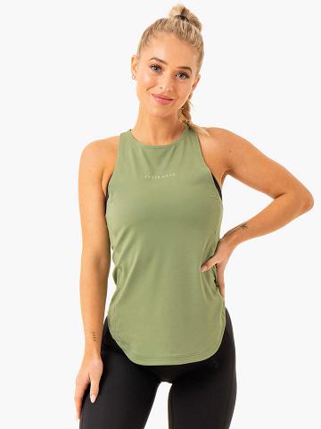 Ryderwear Women Tanks Elite Mesh Training Women's Tanks Sage Green | CA1286GL