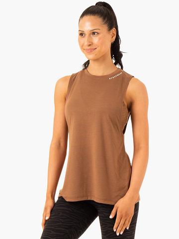 Ryderwear Women Tanks Emerge Training Women's Tanks Chocolate | CA1299WY