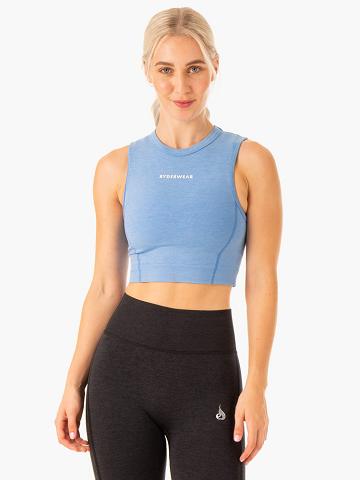 Ryderwear Women Tanks Enhance Seamless Women's Tanks Blue | CA1246QZ