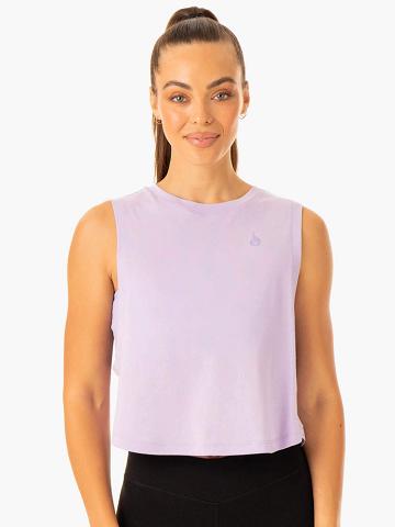 Ryderwear Women Tanks Flow Scoop Women's Tanks Lavender | CA1292XF