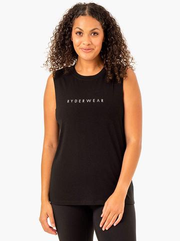 Ryderwear Women Tanks Foundation Muscle Women's Tanks Black | CA1279IS