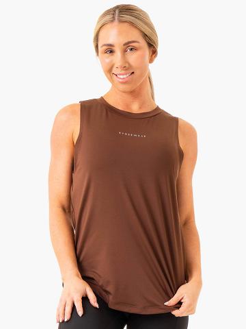 Ryderwear Women Tanks Freedom Training Women's Tanks Chocolate | CA1339HK