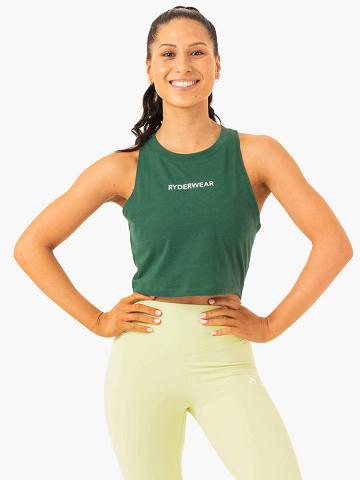 Ryderwear Women Tanks Frequency Women's Tanks Emerald | CA1345CE